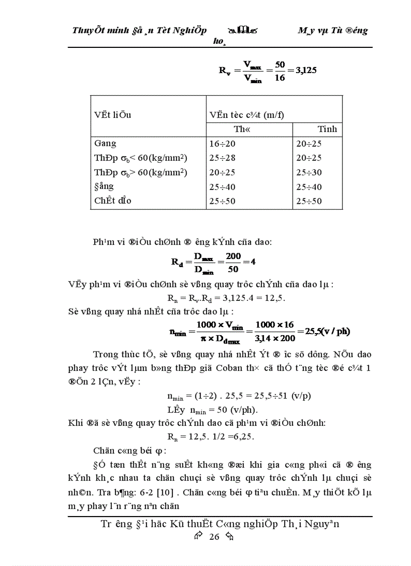 image for page Thiết kế máy phay lăn răng kiểu 5K32