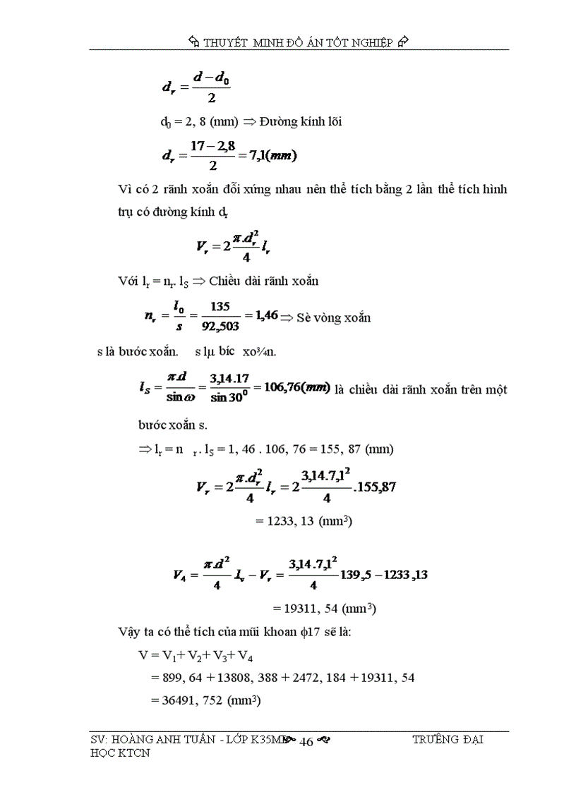 image for page Thiết kế quy trình công nghệ chế tạo mũi khoan