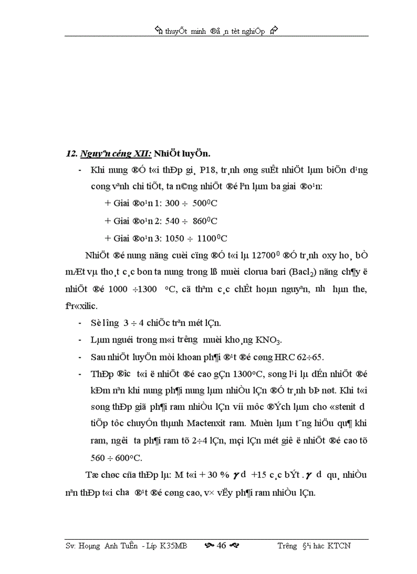 image for page Thiết kế quy trình công nghệ chế tạo mũi khoan