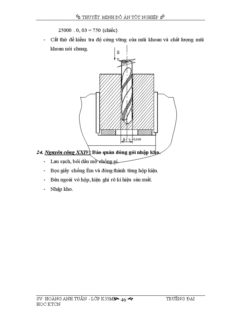image for page Thiết kế quy trình công nghệ chế tạo mũi khoan