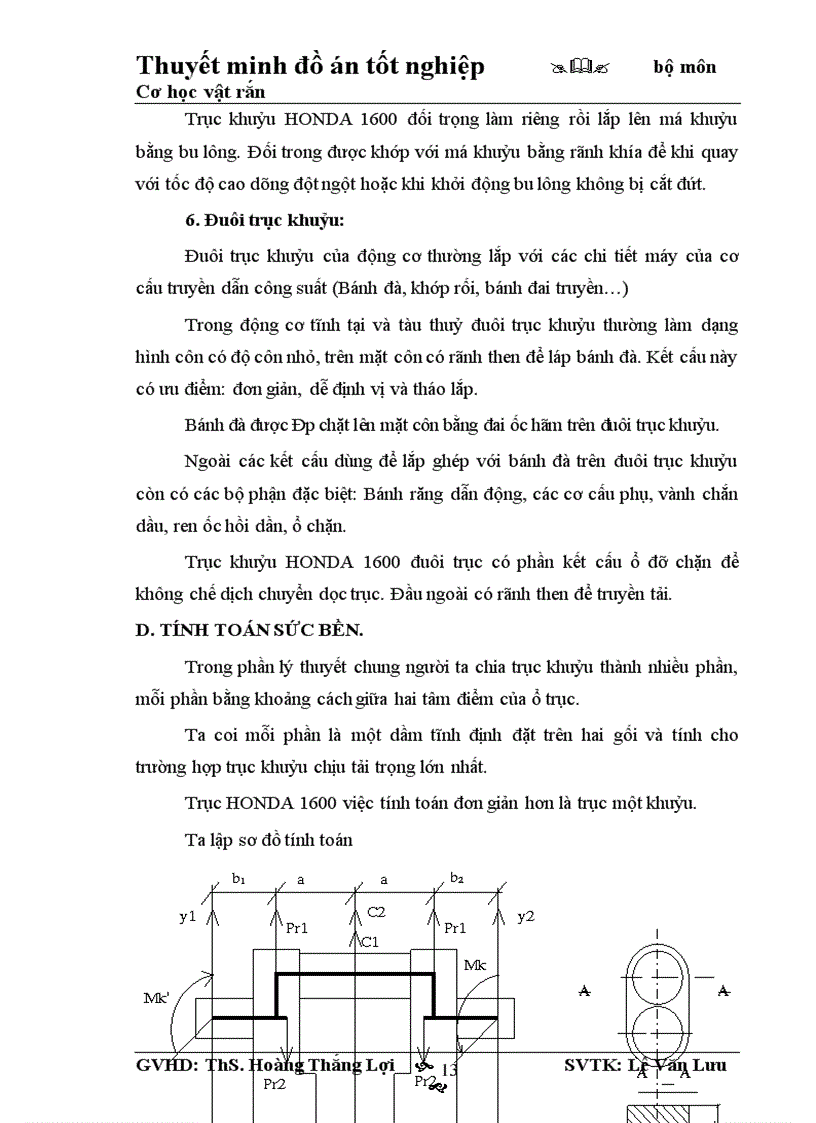 image for page Tính toán sức bền và lập quy trình công nghệ ra công trục khuỷu HONDA 1600