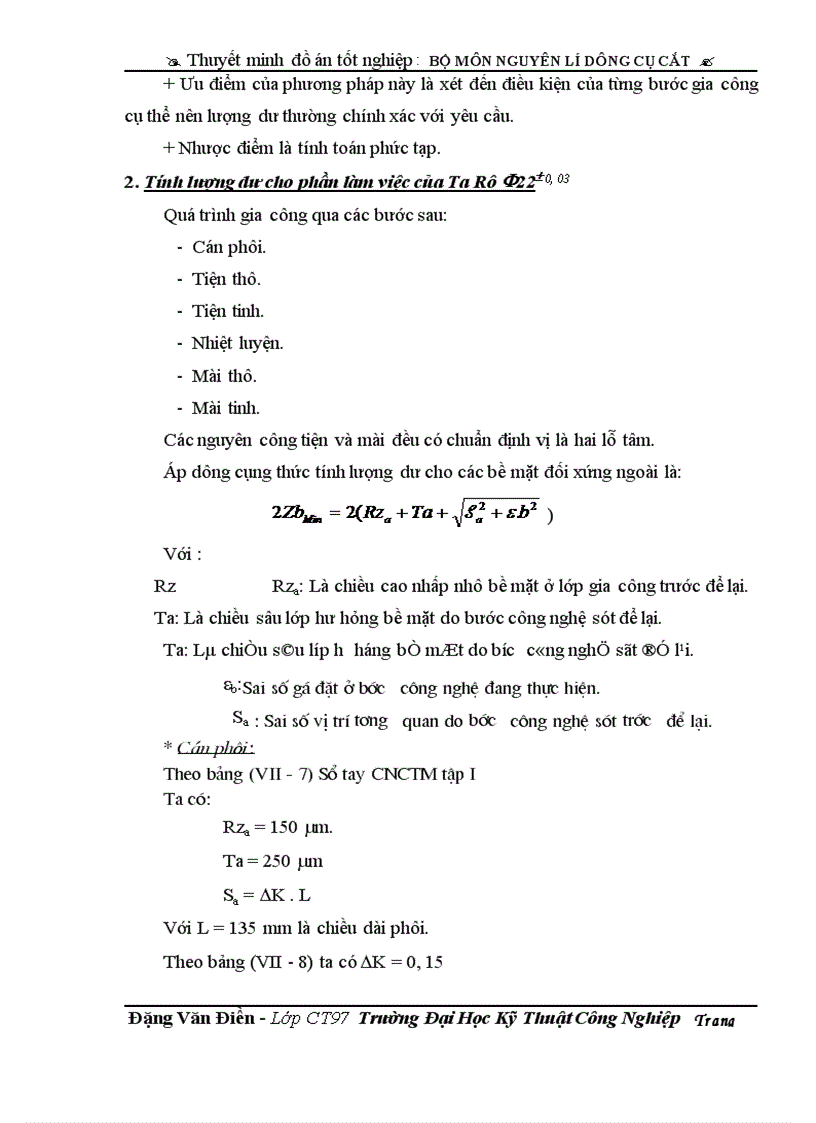 image for page Thiết Kế Và Lập Quy Trình Công Nghệ Chế Tạo Ta Rô Máy M22