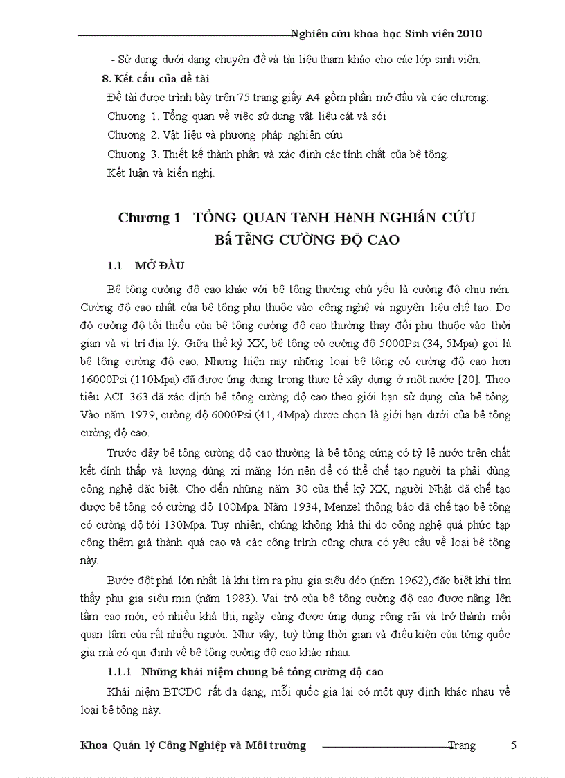 image for page Nghiên cứu sử dụng các loại vật liệu sẵn có ở tỉnh Thái Nguyên để chế tạo bê tông cường độ cao mác 600 dùng xây dựng các công trình trên địa bàn tỉnh Thái Nguyên