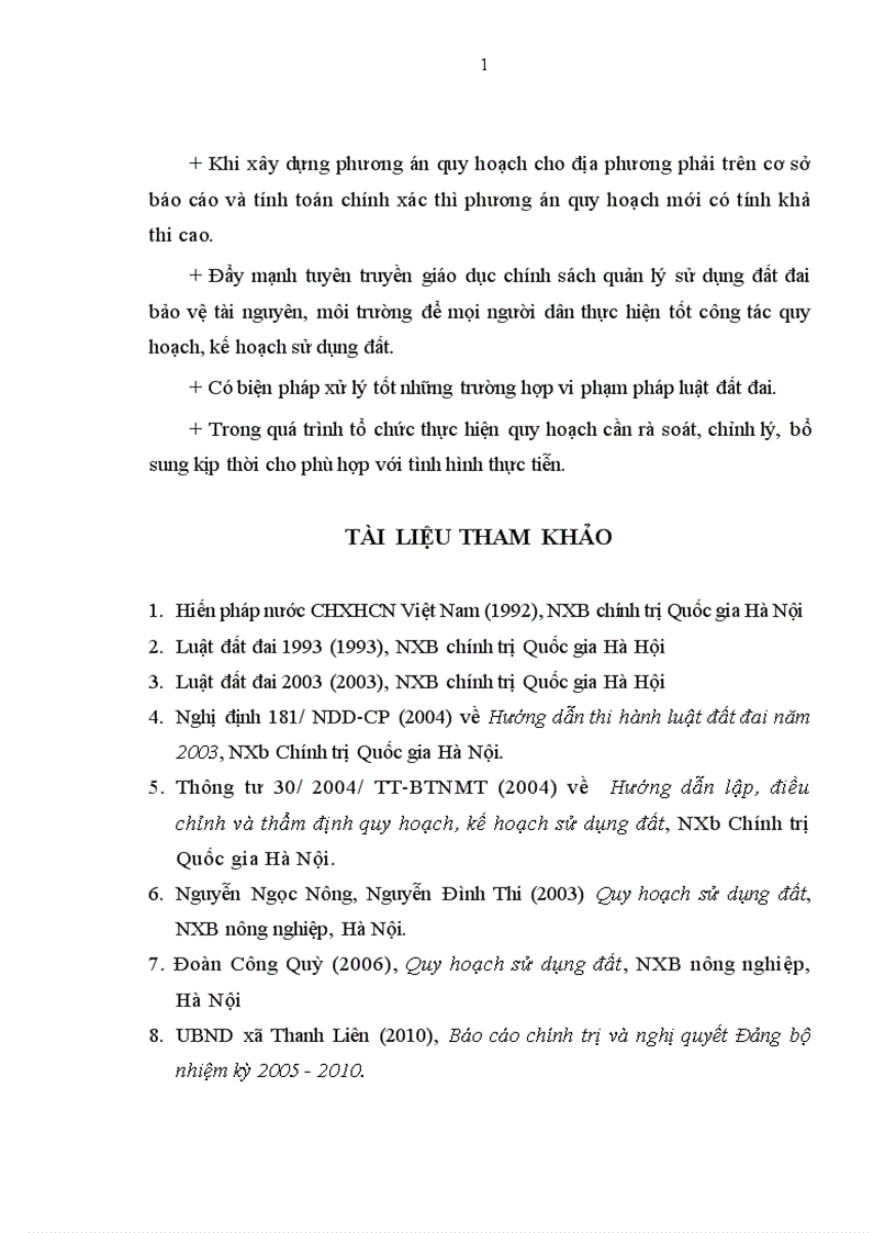 image for page Đánh giá công tác thực hiện quy hoạch sử dụng đất xã Thanh Liên huyện Thanh Chương tỉnh Nghệ An giai đoạn 2006 2010