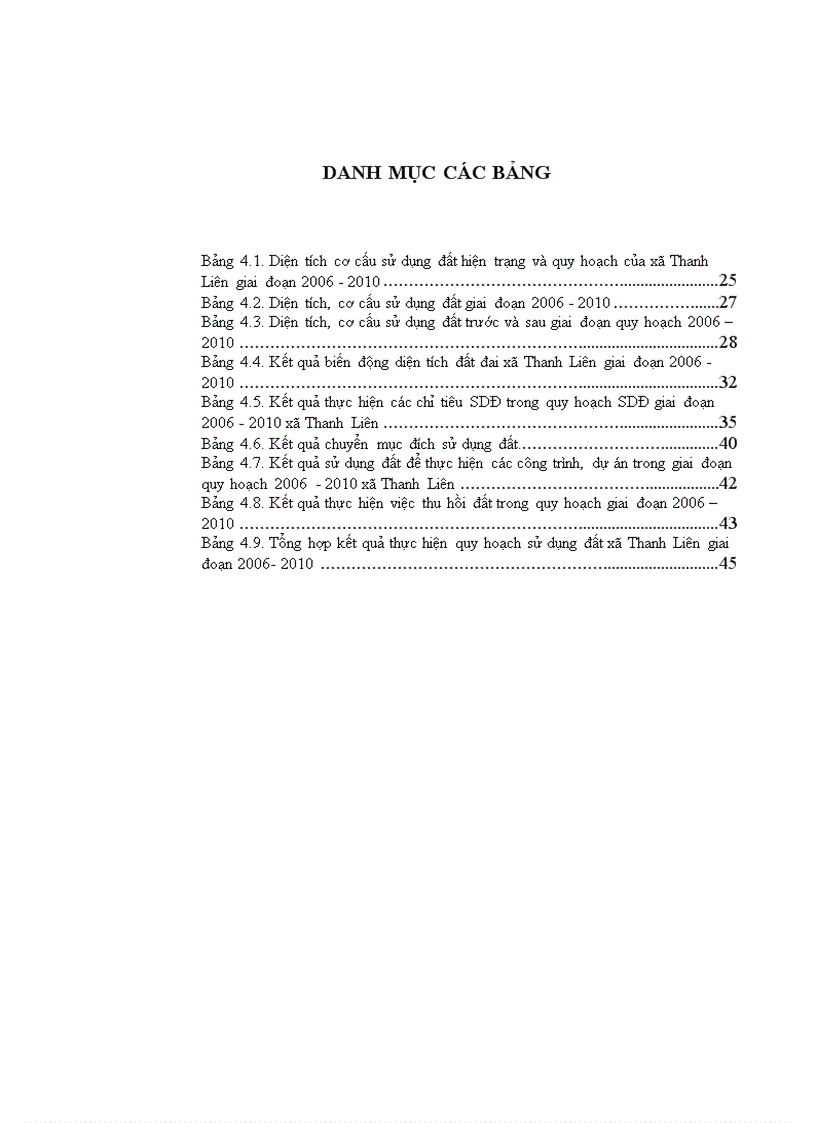 image for page Đánh giá công tác thực hiện quy hoạch sử dụng đất xã Thanh Liên huyện Thanh Chương tỉnh Nghệ An giai đoạn 2006 2010