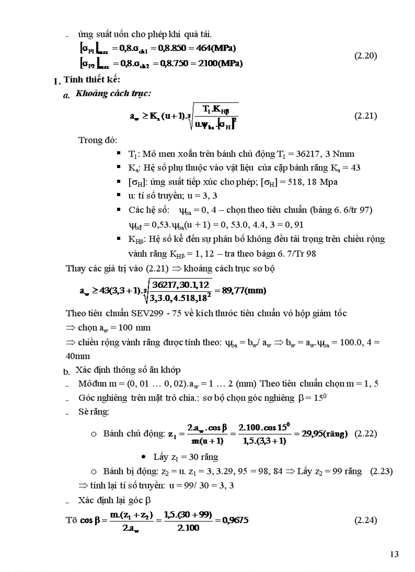 image for page Tính thiết kế các chi tiết đỡ nối