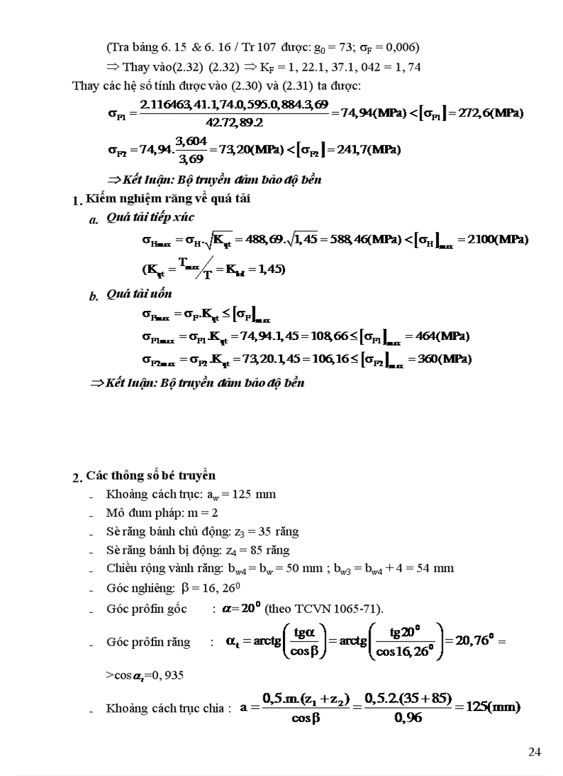 image for page Tính thiết kế các chi tiết đỡ nối
