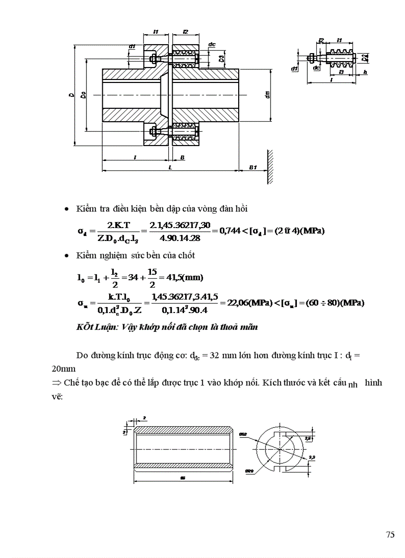 image for page Tính thiết kế các chi tiết đỡ nối