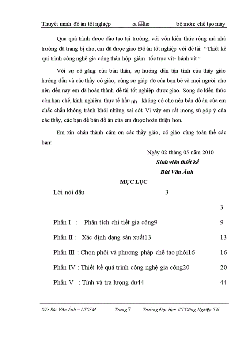 image for page Thiết kế qui trình công nghệ gia công thân hộp giảm tốc trục vít bánh vít