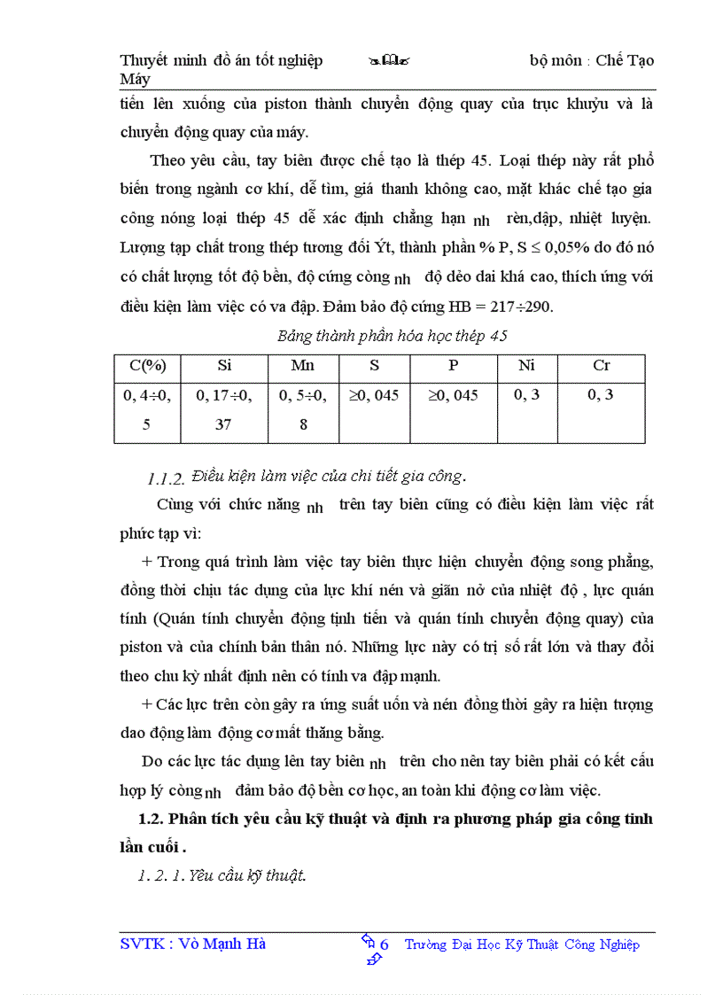 image for page Thiết kế quy trình công nghệ gia công chi tiết tay biên D50
