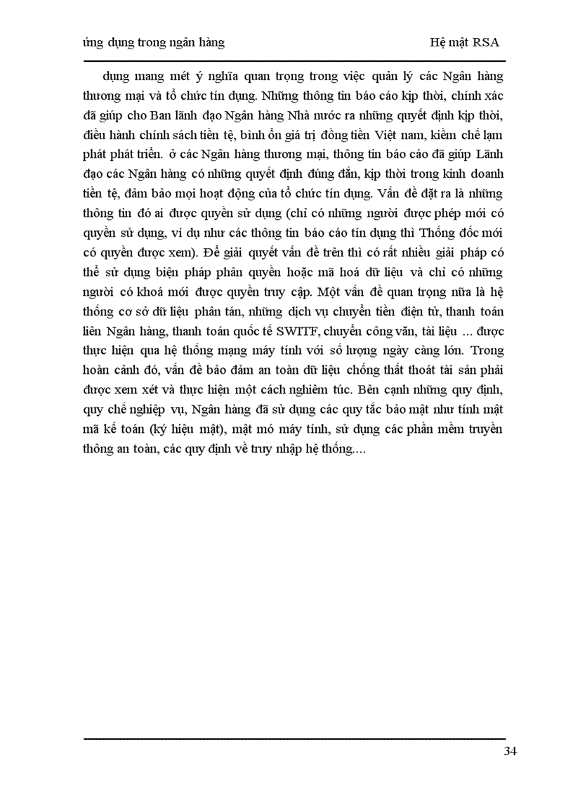 image for page ứng dụng trong ngân hàng Hệ mật RSA