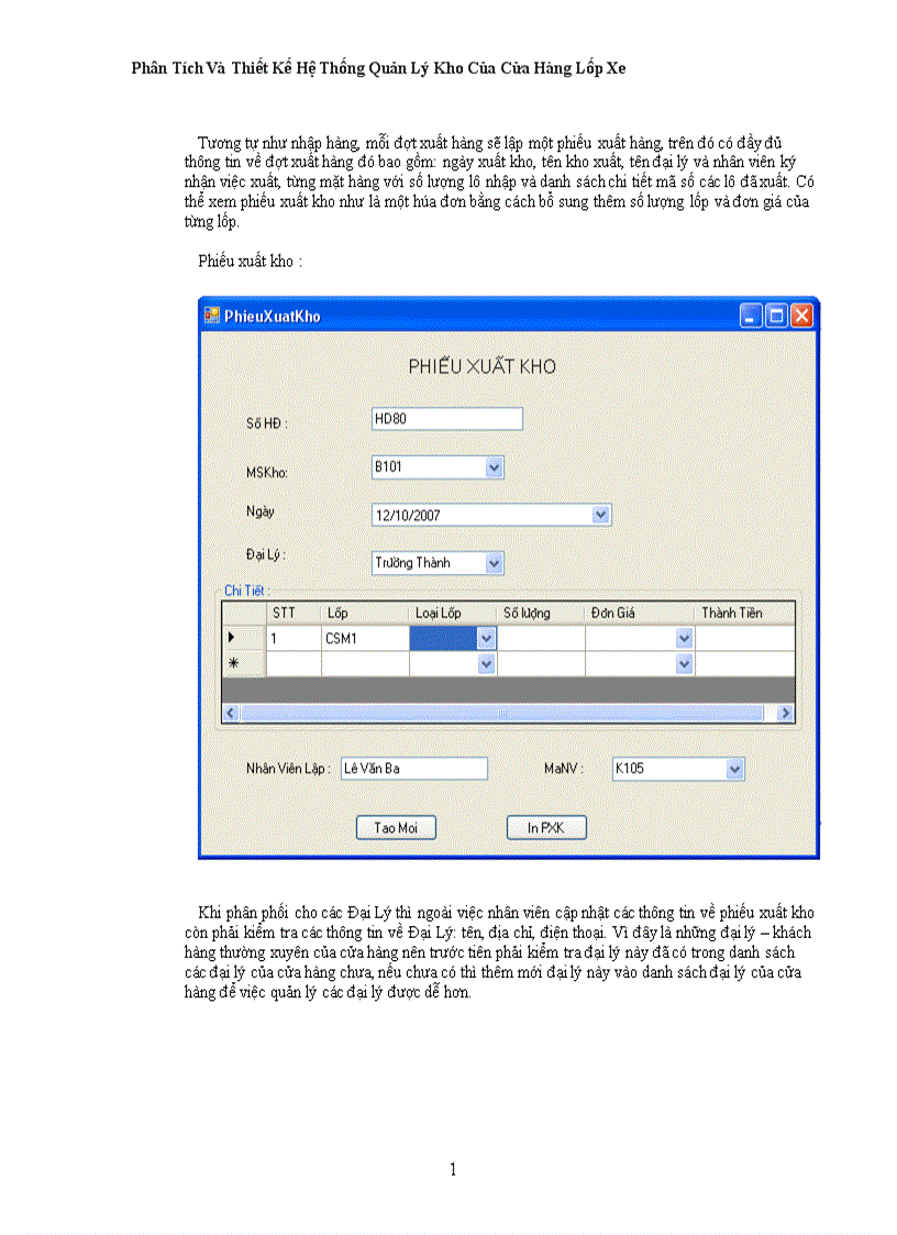 image for page Phân Tích Và Thiết Kế Hệ Thống Quản Lý Kho Của Cửa Hàng Lốp Xe