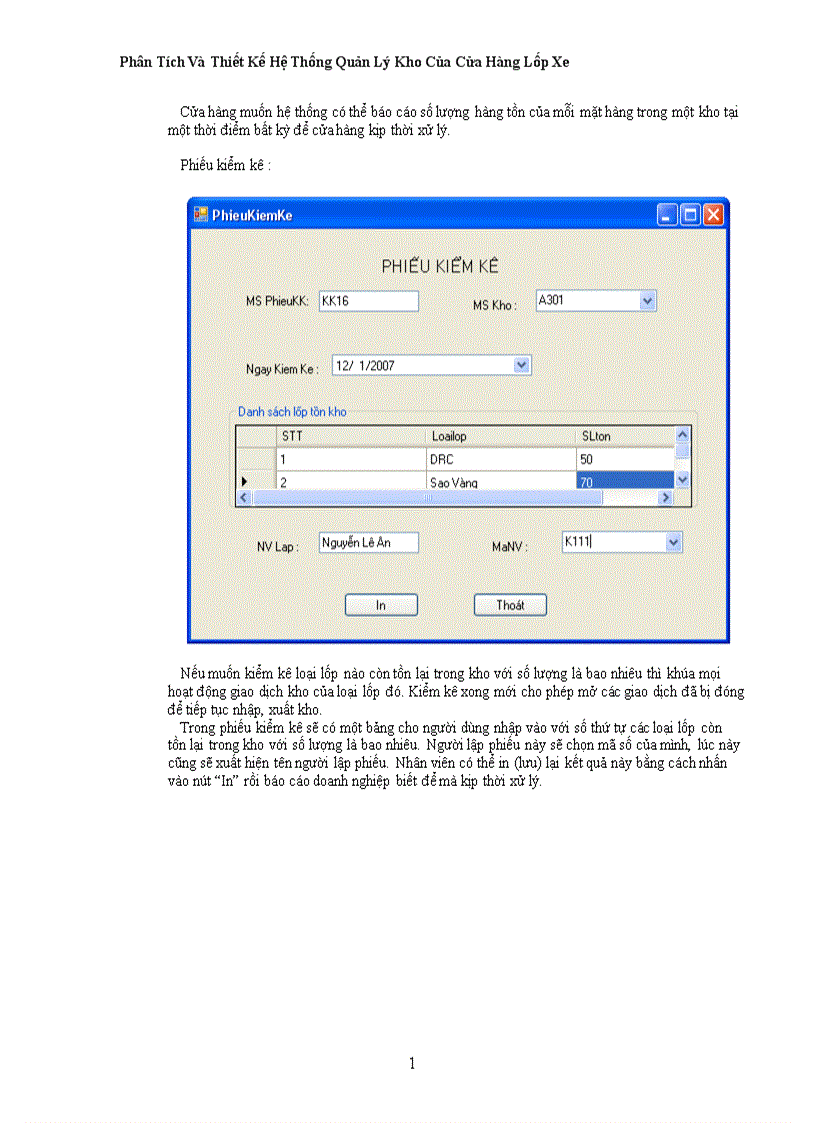 image for page Phân Tích Và Thiết Kế Hệ Thống Quản Lý Kho Của Cửa Hàng Lốp Xe