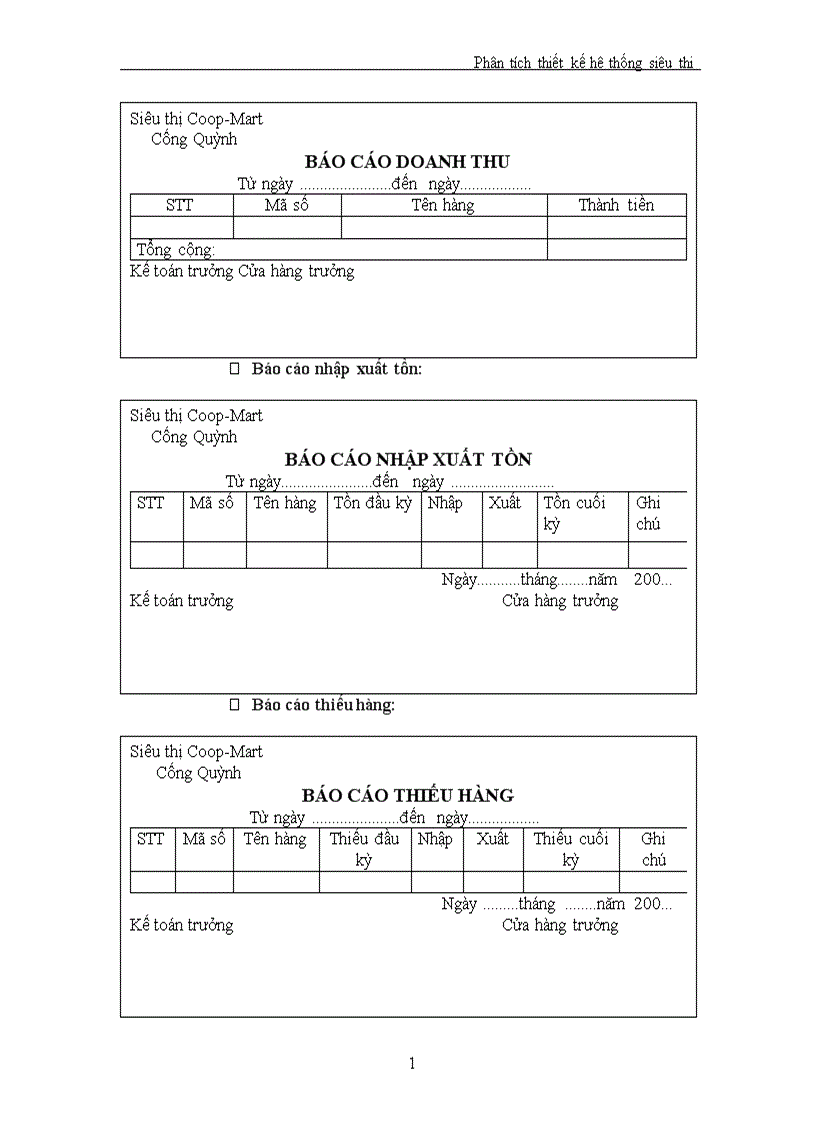 image for page Phân tích thiết kế hệ thống siêu thị