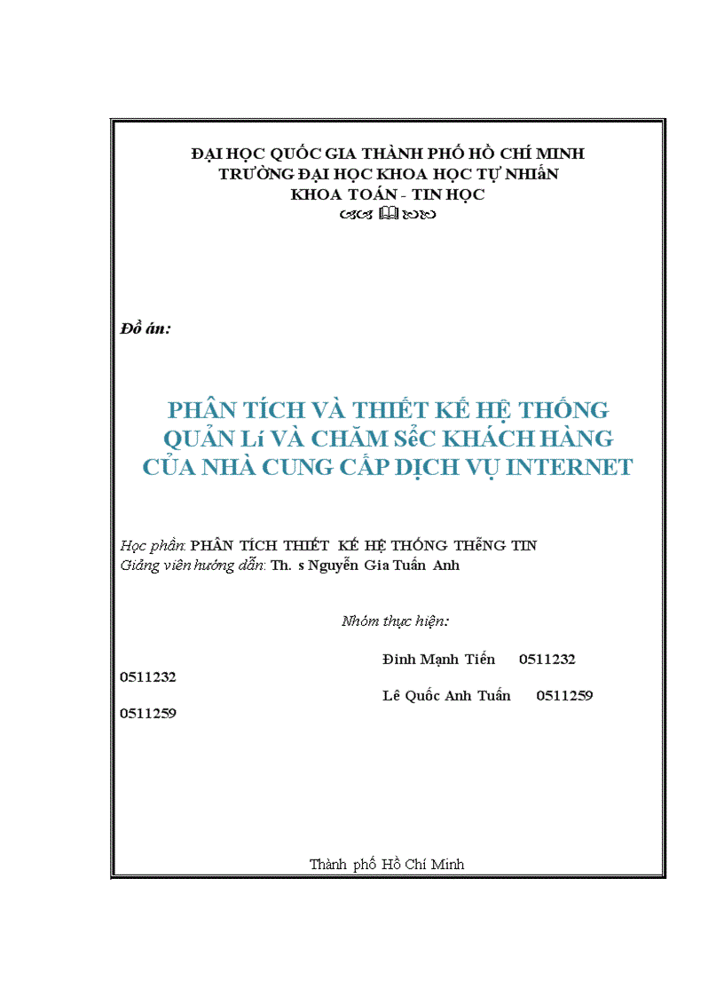 image for page Hệ thống quản lý và chăm sóc khách hàng của nhà cung cấp dịch vụ Internet