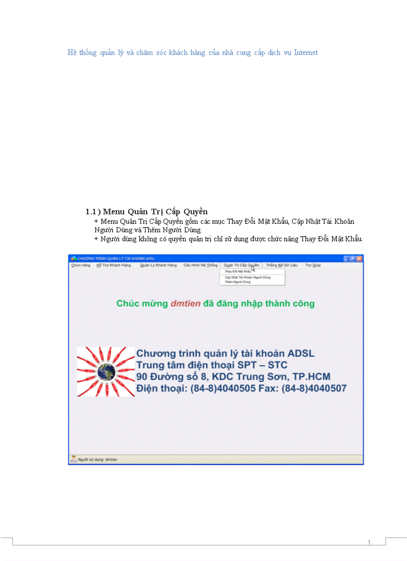 image for page Hệ thống quản lý và chăm sóc khách hàng của nhà cung cấp dịch vụ Internet