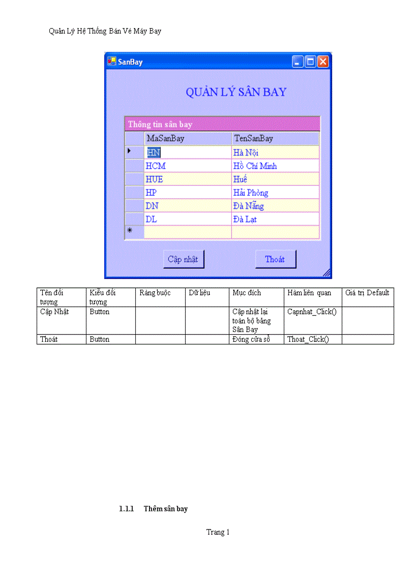 image for page Quản lý hệ thống bán Vé Máy Bay 1