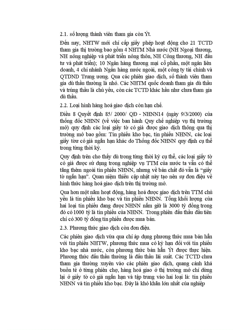 image for page thực trạng hoạt động thị trường mở ở Việt Nam hiện nay