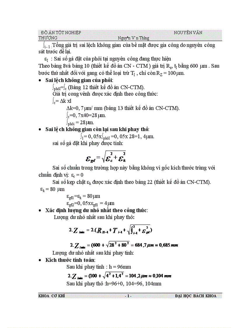 image for page Thiết kế quy trình công nghệ khi gia công chi tiết