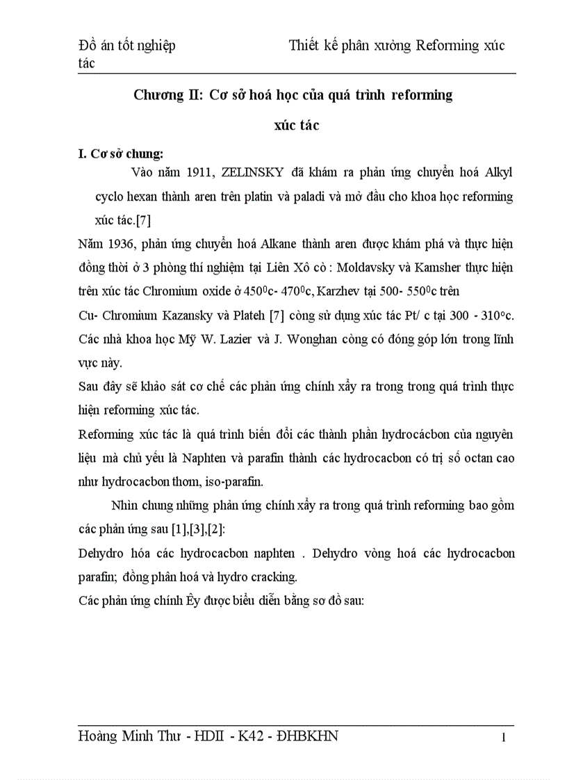 image for page Thiết kế phân xưởng Reforming xúc tác