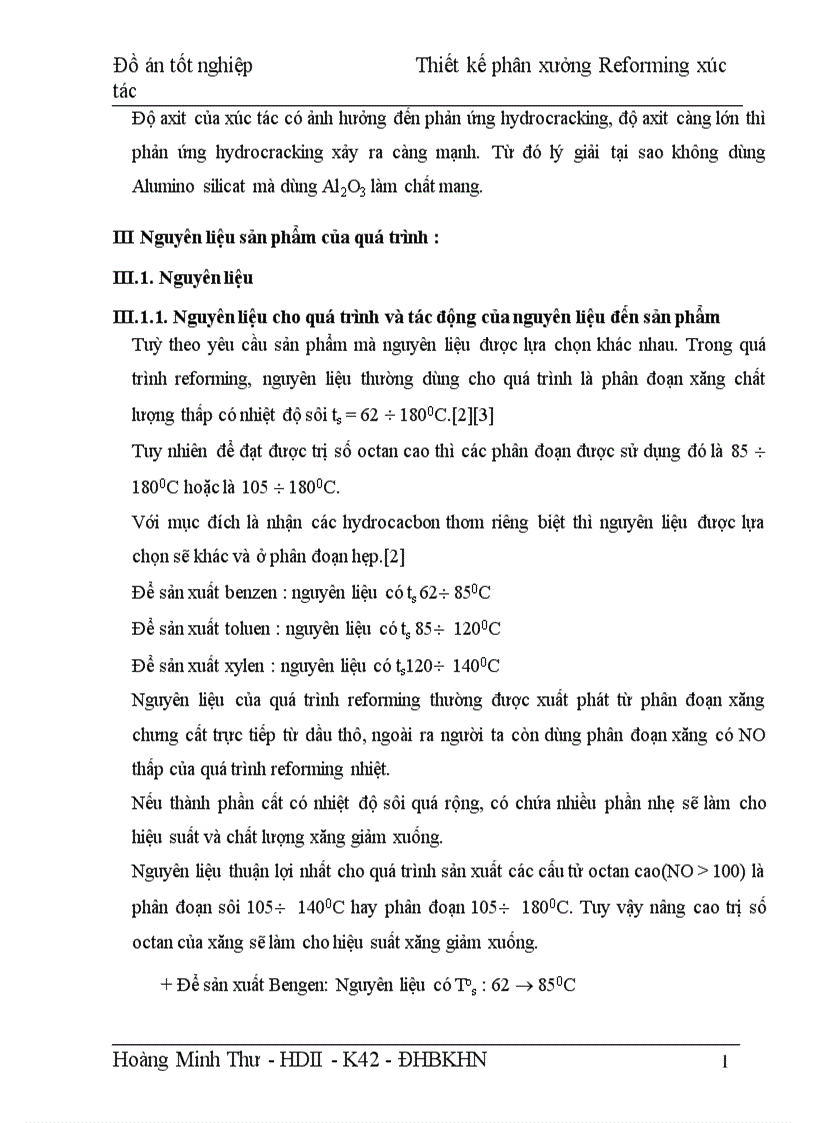 image for page Thiết kế phân xưởng Reforming xúc tác