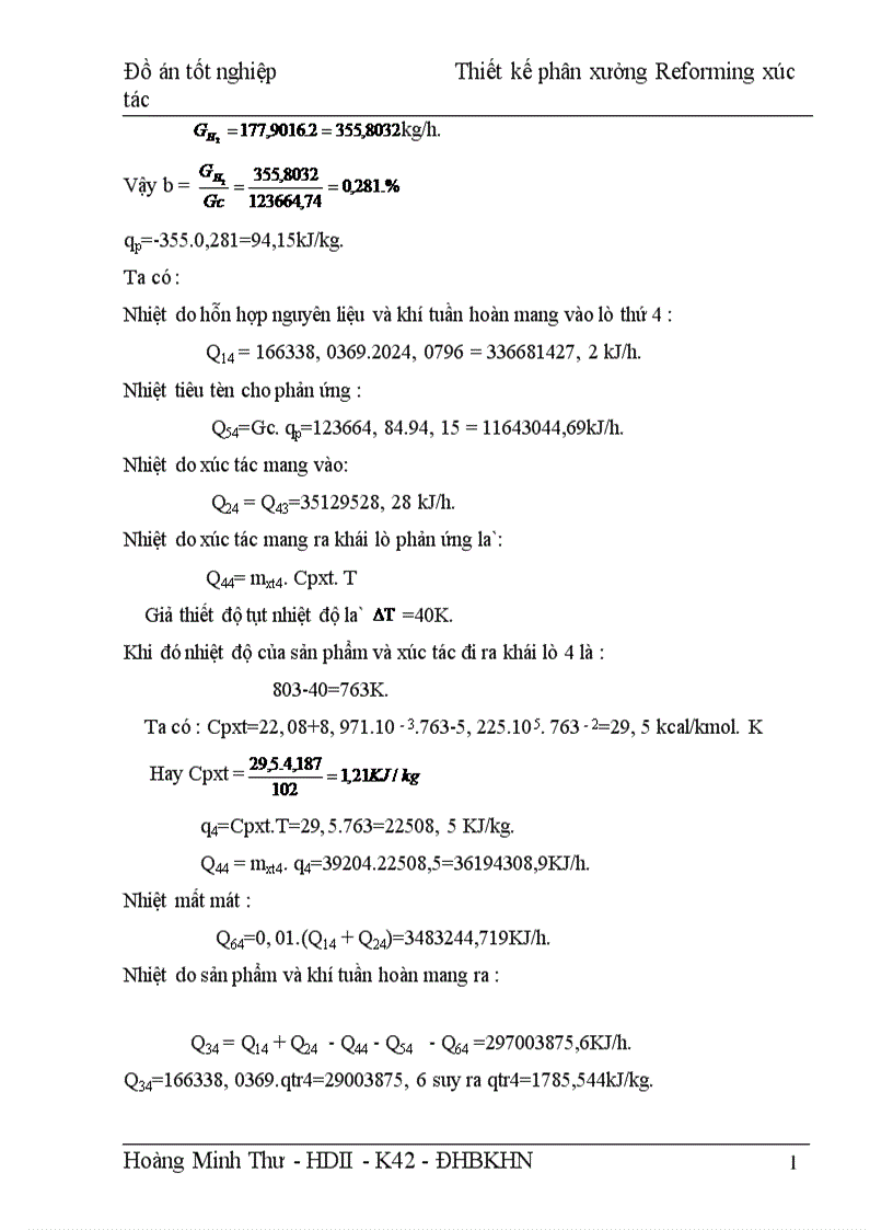 image for page Thiết kế phân xưởng Reforming xúc tác