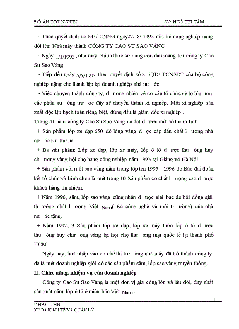 image for page Phân tích tình hình cung ứng dự trữ và sử dụng vật tư và một số biện pháp nâng cao tình hình cung ứng dự trữ và sử dụng vật tư tại Công ty cao su sao vàng