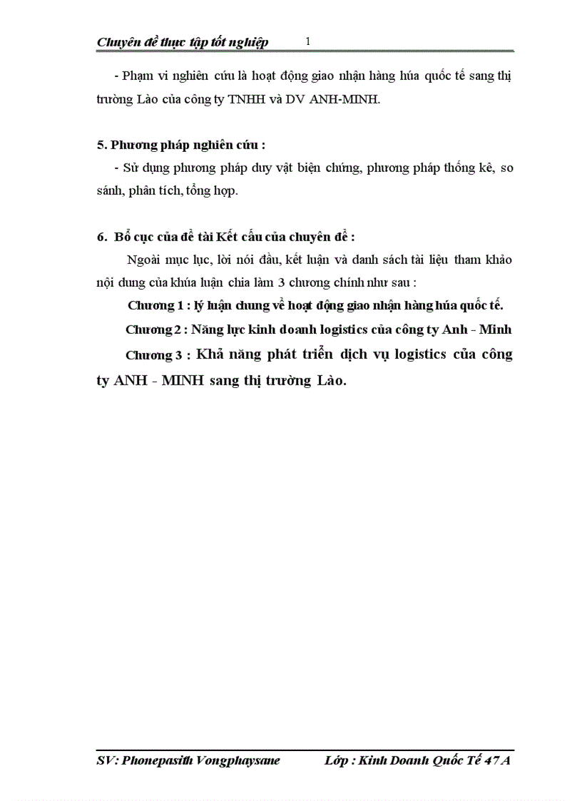 image for page Khả năng phát triển dịch vụ Logistic của công ty TNHH và DV Anh Minh Logistic sang thị trường Lào