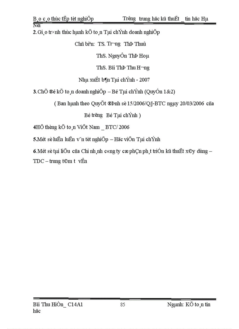 image for page Kế toán tiền lương và các khoản trích theo lương ở Chi Nhánh công ty cổ phần phát triển kỹ thuật xây dựng TDC Trung tâm tư vấn 1