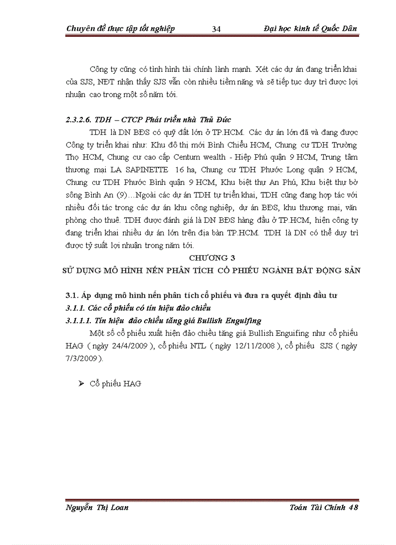 image for page Áp dụng mô hình nến phân tích sự biến động giá của một số cổ phiếu ngành Bất động sản 1