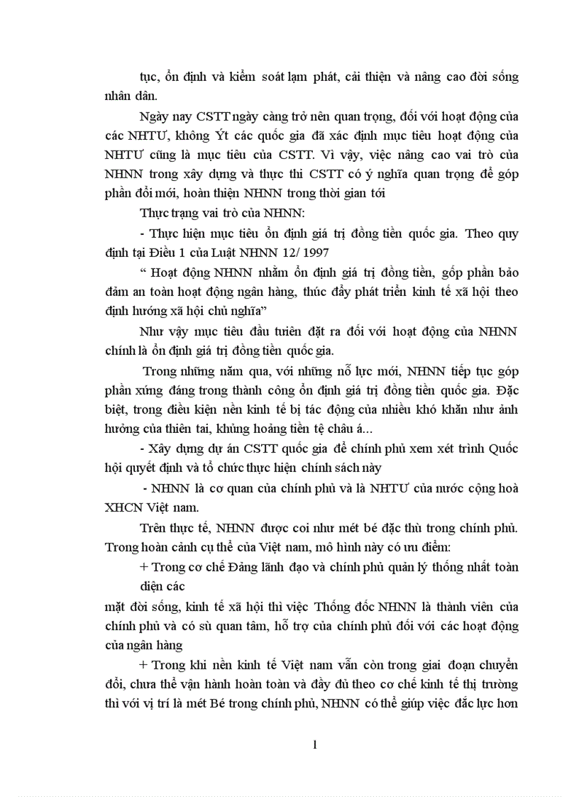 image for page Chính sách tiền tệ thực trạng và giải pháp hoàn thiện CSTT ở Việt Nam 1