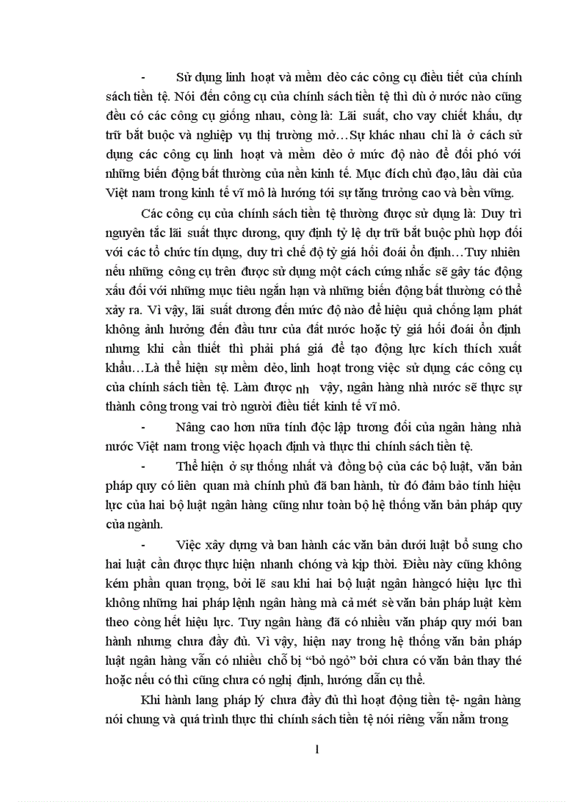 image for page Chính sách tiền tệ thực trạng và giải pháp hoàn thiện CSTT ở Việt Nam 1