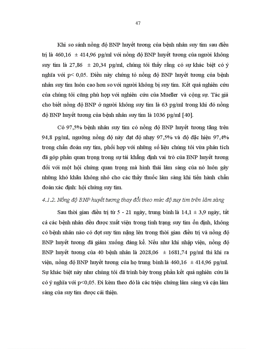 image for page Nghiên cứu nồng độ B type Natriuretic Peptide huyết tương của bệnh nhân trưởng thành suy tim mạn tính