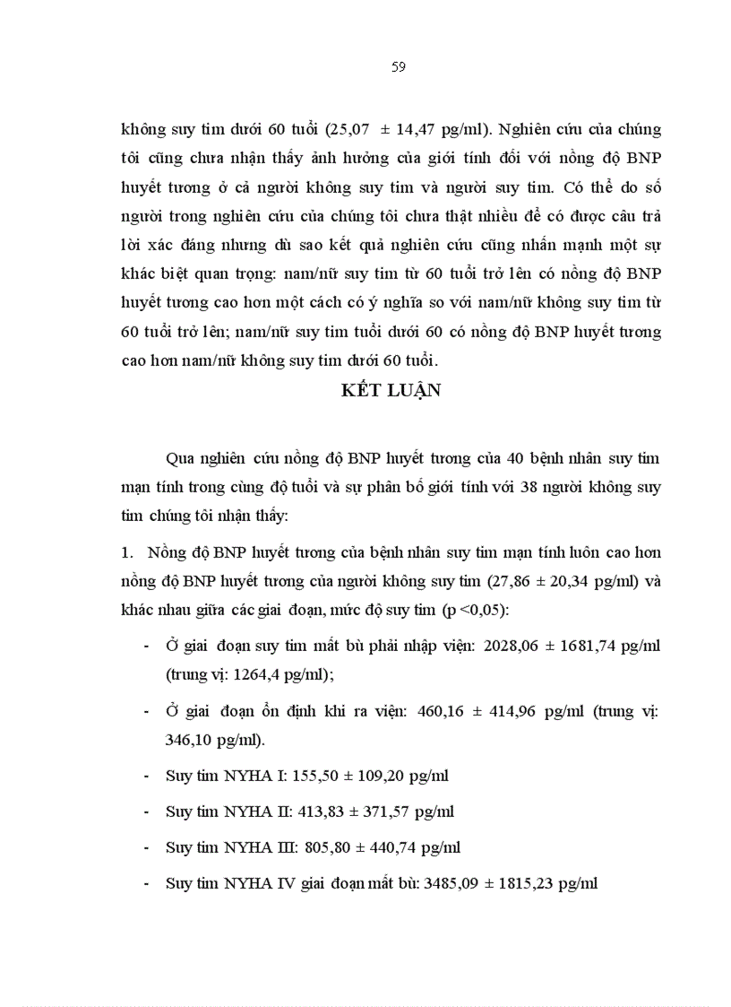 image for page Nghiên cứu nồng độ B type Natriuretic Peptide huyết tương của bệnh nhân trưởng thành suy tim mạn tính