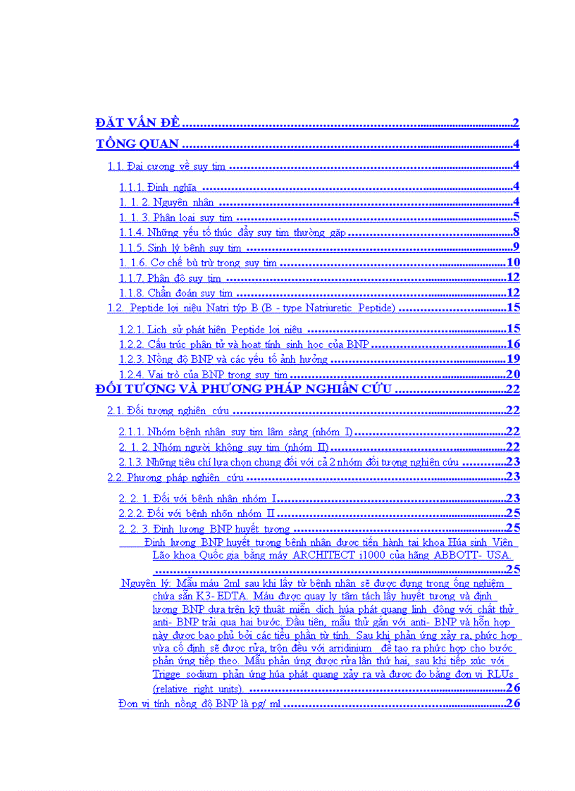 image for page Nghiên cứu nồng độ B type Natriuretic Peptide huyết tương của bệnh nhân trưởng thành suy tim mạn tính
