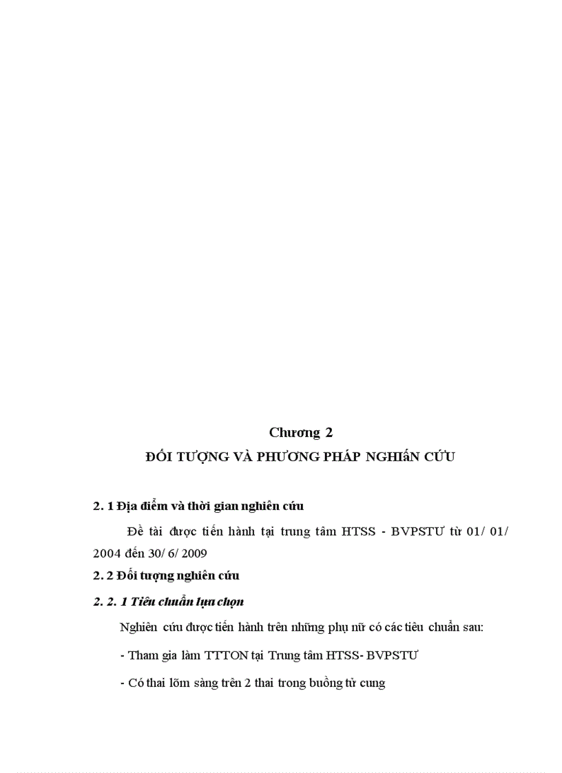 image for page Đánh giá kỹ thuật giảm thiểu phôi thai chọn lọc tại Trung tâm HTSS Bệnh Viện Phụ Sản Trung Ương từ 01 01 2004 đến 30 6 2009