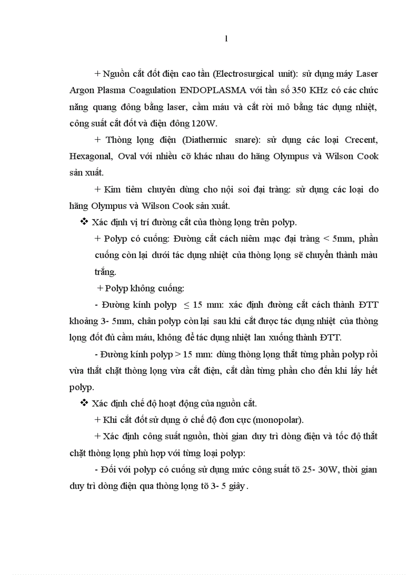 image for page Nhận xét hình ảnh nội soi mô bệnh học và kết quả cắt polyp đại trực tràng bằng nguồn cắt endoplasma
