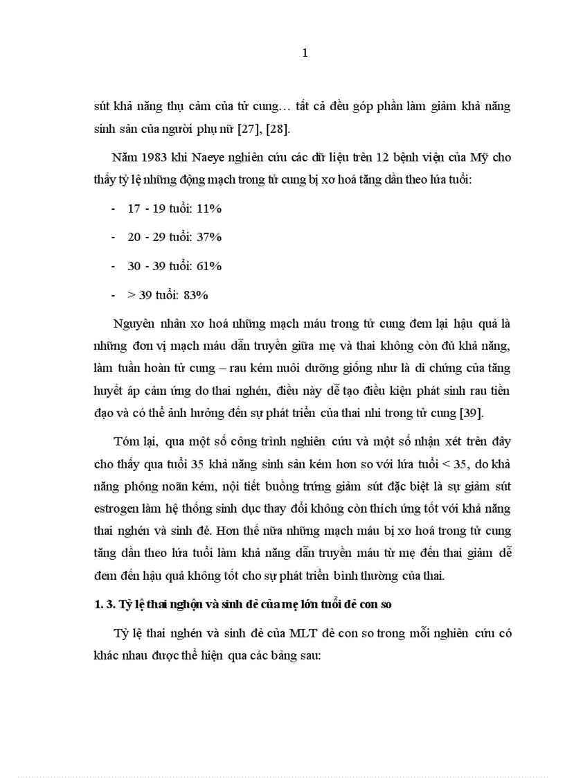 image for page Nghiên cứu một số yếu tố liên quan của mẹ lớn tuổi đẻ con so non tháng tại bệnh viện Phụ sản trung ương trong 4 năm 2007 2010