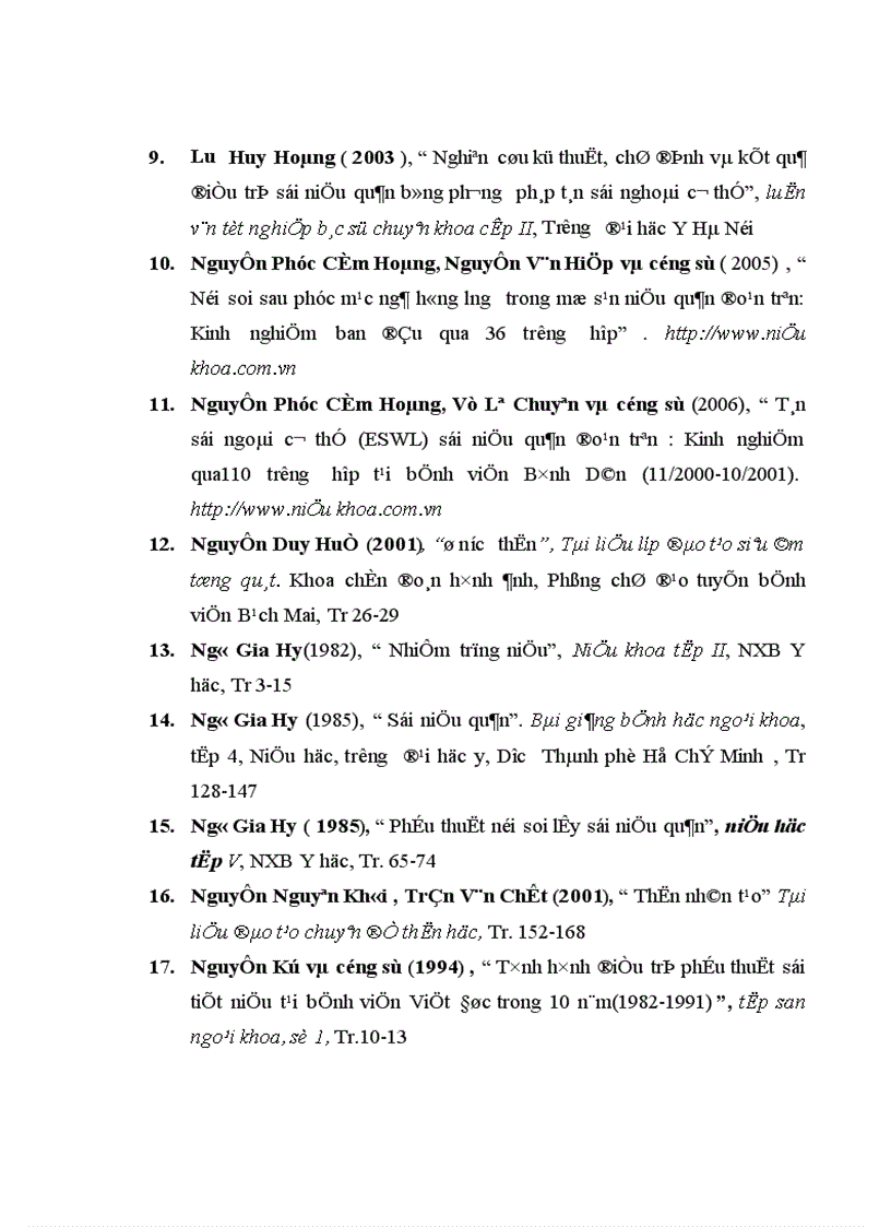 image for page Nghiên cứu điều trị sỏi niệu quản bằng phương pháp tán sỏi nội soi ngược dòng trên máy Lithoclast tại bệnh viện Thanh Nhàn