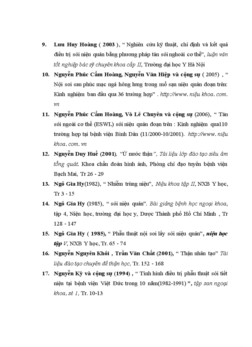 image for page Nghiên cứu điều trị sỏi niệu quản bằng phương pháp tán sỏi nội soi ngược dòng trên máy Lithoclast tại bệnh viện Thanh Nhàn