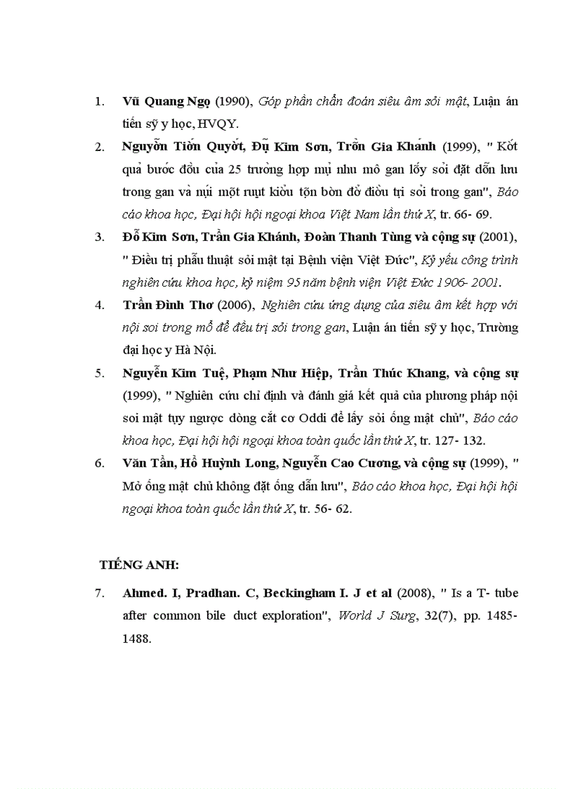 image for page Đánh giá kết quả của phương pháp phẫu thuật khâu kín ống mật chủ sau khi lấy sỏi để điều trị sỏi đường mật chính ngoài gan