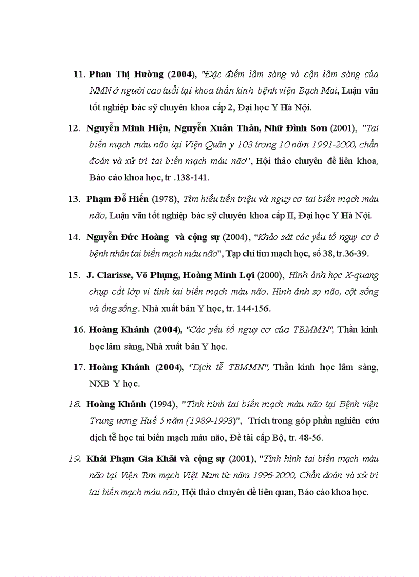 image for page Nghiên cứu một số đặc điểm dịch tễ và yếu tố nguy cơ của các bệnh nhân TBMMN tại bệnh viện đa khoa tỉnh Long An giai đoạn 2008 2010