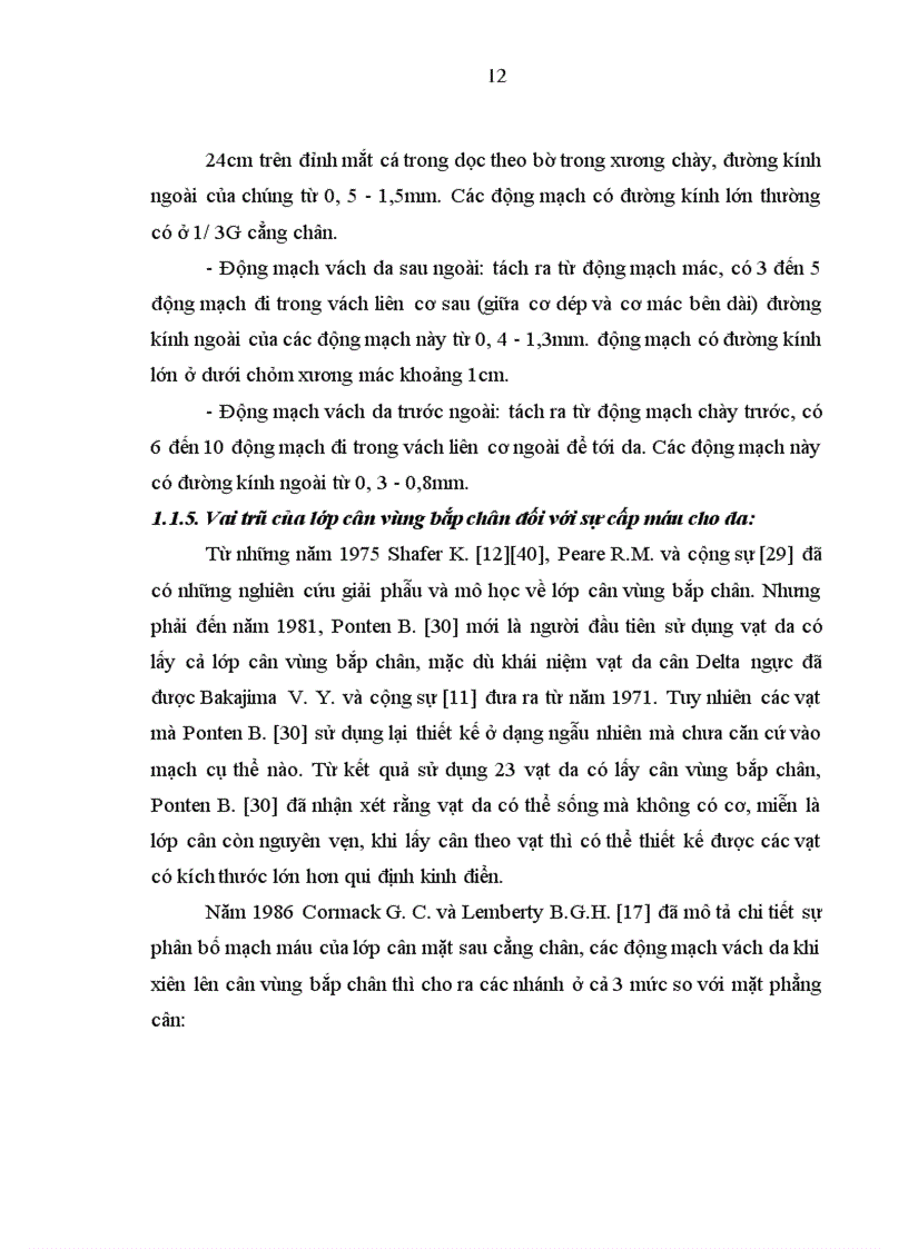image for page Nghiên cứu vạt nhánh xuyên động mạch bắp chân trong và bước đầu ứng dụng trong phẫu thuật tạo hình