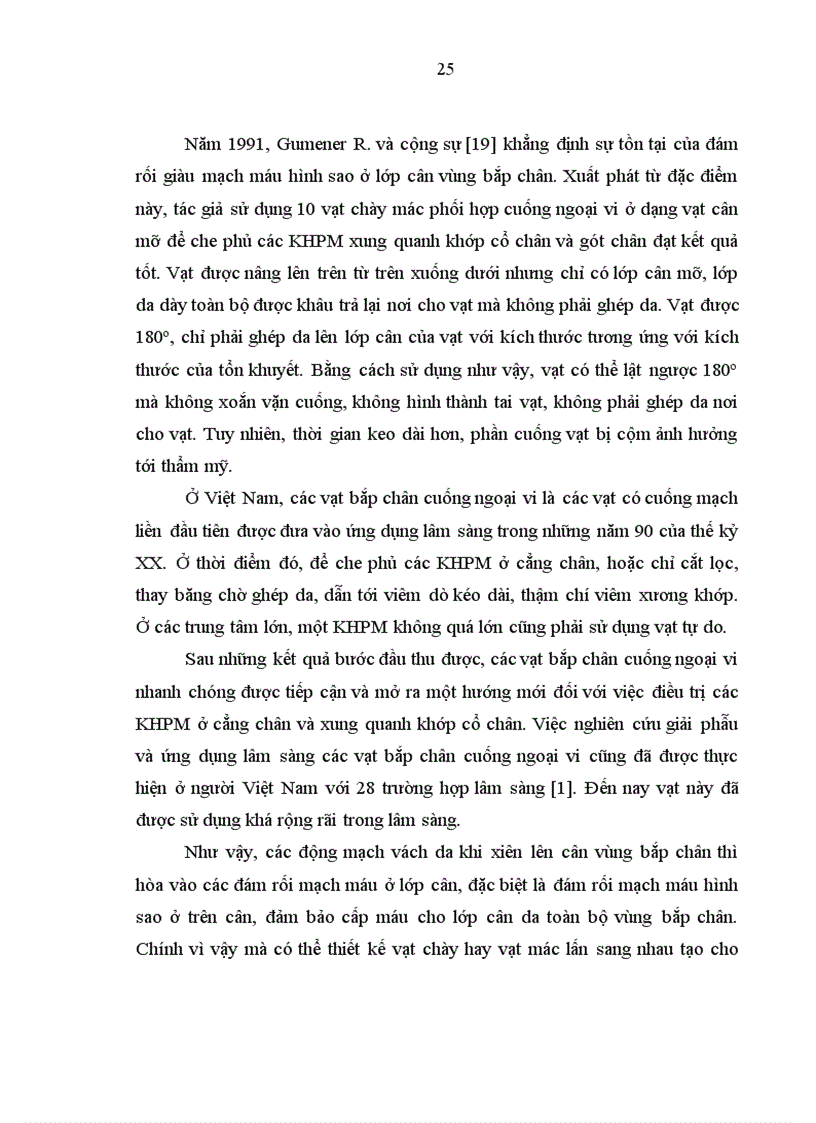 image for page Nghiên cứu vạt nhánh xuyên động mạch bắp chân trong và bước đầu ứng dụng trong phẫu thuật tạo hình