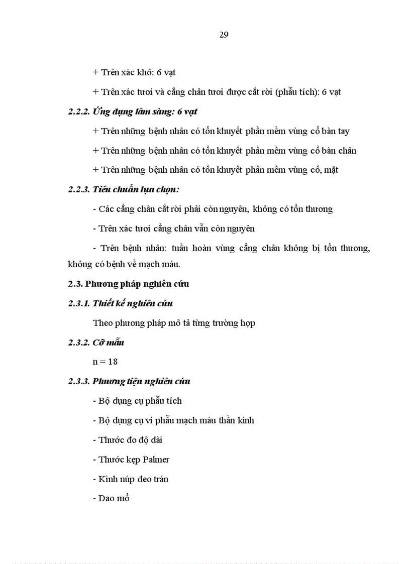 image for page Nghiên cứu vạt nhánh xuyên động mạch bắp chân trong và bước đầu ứng dụng trong phẫu thuật tạo hình