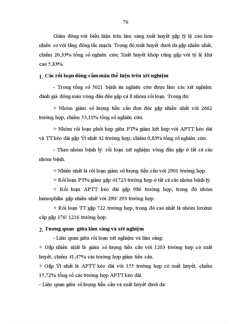 image for page Đánh giá đặc điểm rối loạn đông cầm máu về lâm sàng và xét nghiệm ở các bệnh nhân điều trị tại Viện Huyết học Truyền máu Trung ương từ tháng 8 2007 đến tháng 7 2008
