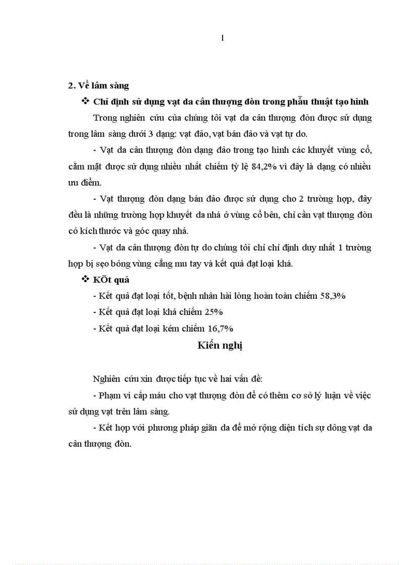 image for page Nghiên cứu đặc điểm giải phẫu và ứng dụng vạt da cân thượng đòn trong phẫu thuật tạo hình