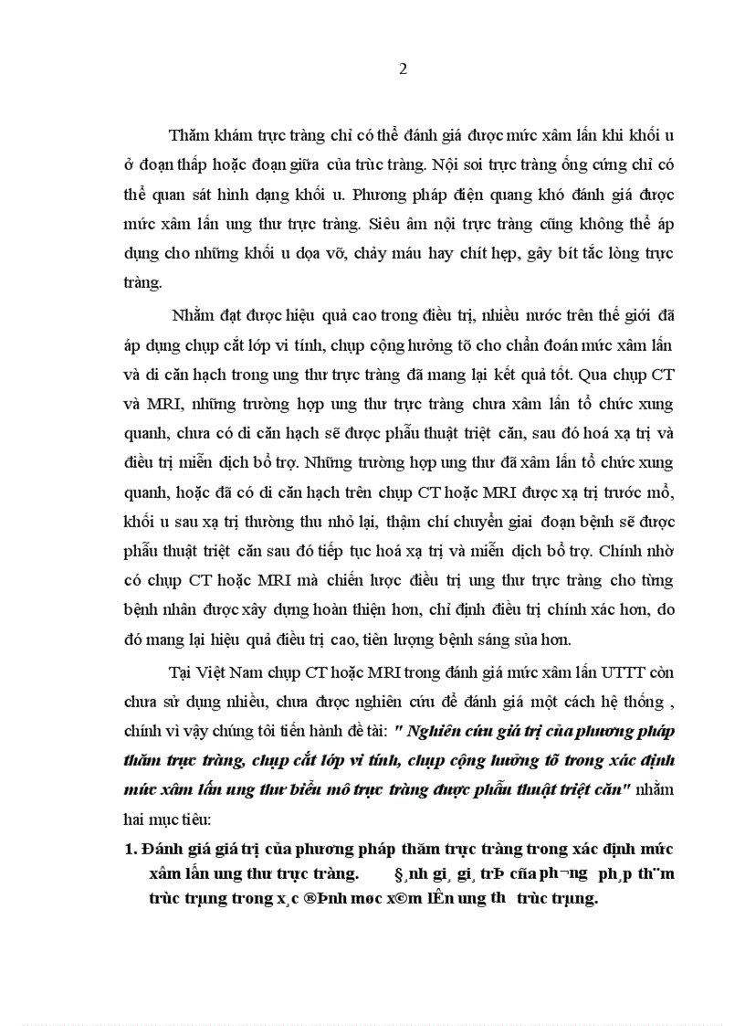 image for page Nghiên cứu giá trị của phương pháp thăm trực tràng chụp cắt lớp vi tính chụp cộng hưởng từ trong xác định mức xâm lấn ung thư biểu mô trực tràng được phẫu thuật triệt căn 1