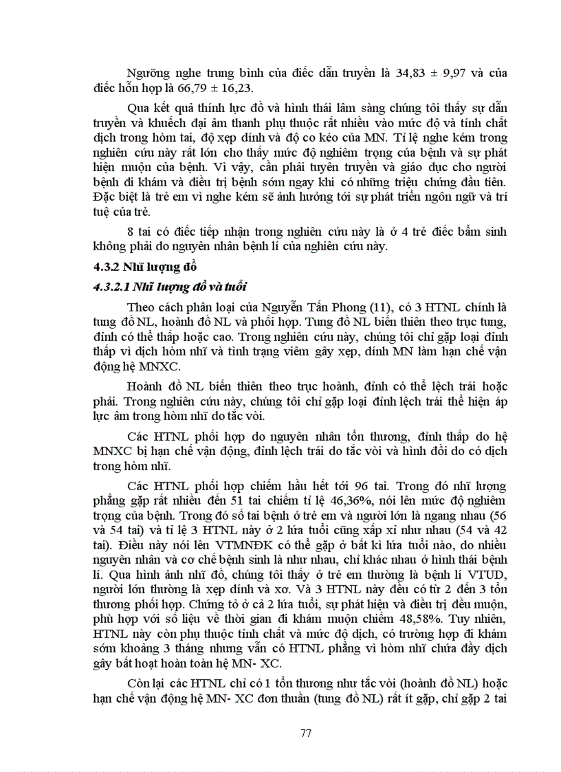 image for page Nghiên cứu hình thái biến động của nhĩ đồ trong viêm tai màng nhĩ đóng kín