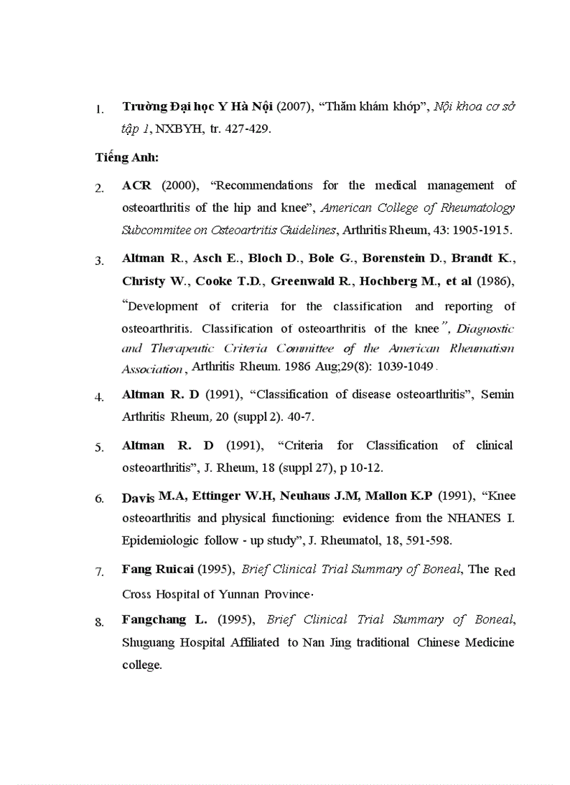 image for page Đánh giá tình hình bệnh khớp tại Khoa cơ xương khớp Bệnh viện Bạch Mai trong 10 năm 1991 2000